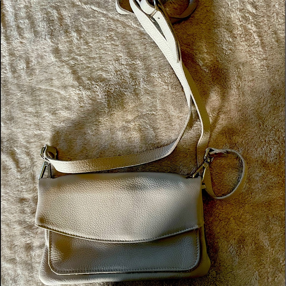 Italian handmade leather shoulder bag